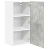 vidaXL Hanging Cabinet Concrete Grey and White 40 x 31 x 80 cm