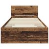 vidaXL Bed Frame with Headboard Old Wood 90 x 200 cm Engineered Wood