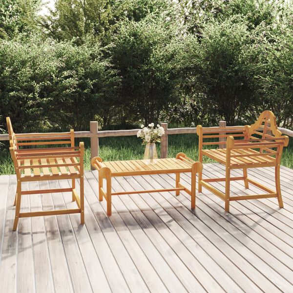 vidaXL Garden Chairs 2 pcs 91x62x94 cm Solid Wood Teak