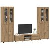 vidaXL TV Cabinet Set with Drawer FLORIN Artisan Oak Engineered Wood