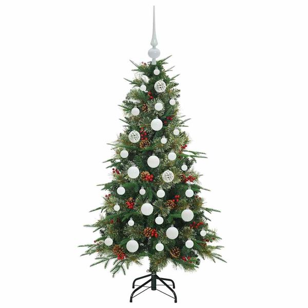 vidaXL Artificial Hinged Christmas Tree Green 120 cm PE and PVC