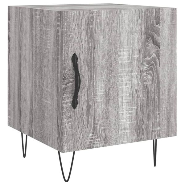 vidaXL Bedside Cabinet Grey Sonoma 40x40x50 cm Engineered Wood
