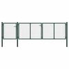 vidaXL Garden Gate Steel 400x100 cm Green