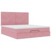 vidaXL Ottoman Bed with Mattresses Pink 180x200cm Velvet