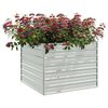 vidaXL Garden Raised Bed 100x100x77 cm Galvanized Steel Silver
