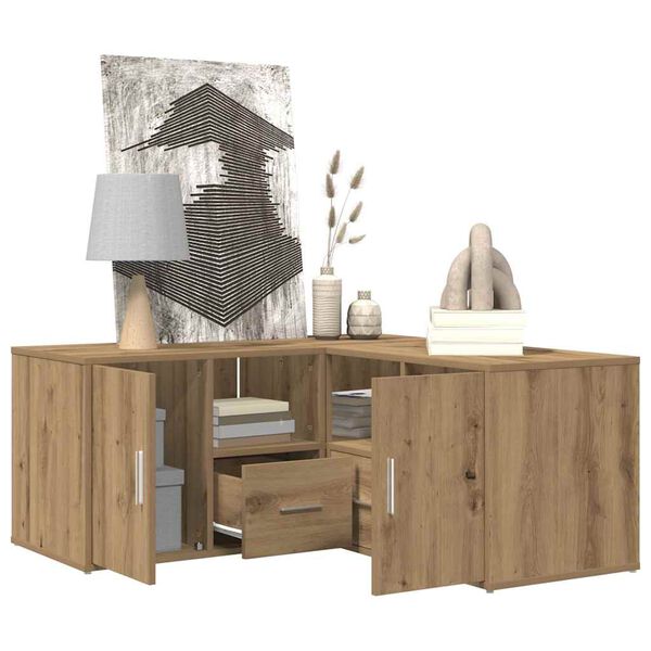 vidaXL Corner Cabinet Artisian Oak 160x40x45 cm Engineered Wood