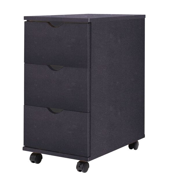 vidaXL Drawer Unit 33x45x60 cm Black