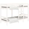 vidaXL Bunk Bed without Mattress White 75x190 cm Small Single Solid Wood Pine