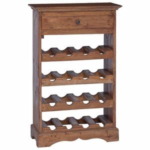 vidaXL Wine Rack Solid Mahogany Wood