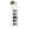 vidaXL Shoe Cabinet High Gloss White 30x35x105 cm Engineered Wood
