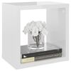 vidaXL Wall Cube Shelves 4 pcs High Gloss White 22x15x22 cm