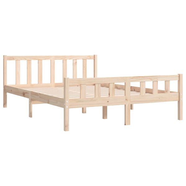 vidaXL Bed Frame without Mattress Solid Wood Small Double