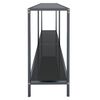vidaXL Console Table Black 160x35x75.5 cm Tempered Glass