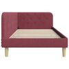 vidaXL Corner Bed Frame with Headboard Wine Red 100 x 200 cm Fabric