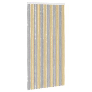 vidaXL Insect Curtain Chenille Grey and Beige 100 x 200 cm 100% PP