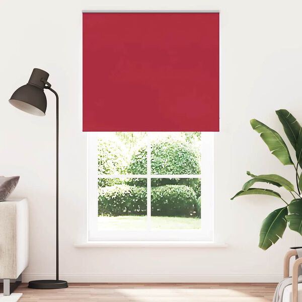 vidaXL Roller Blind Blackout Red 135x230 cm Fabric Width 131.6 cm Polyester
