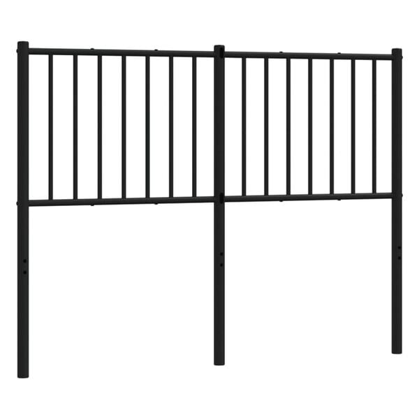vidaXL Metal Replace Headboard Black 120 cm