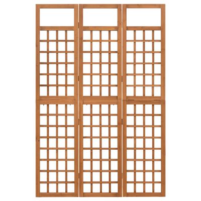 vidaXL 3-Panel Room Divider/Trellis Solid Fir Wood 121x180.5 cm