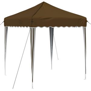 vidaXL Pop-up Party Tent 195 x 195 x 245 cm Taupe Oxford Fabric