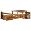 vidaXL Sectional Sofa Set 5 pcs Natural Solid Acacia Wood