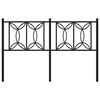 vidaXL Metal Replace Headboard Black 140 cm