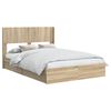 vidaXL Bed Frame with Storage and Headboard Sonoma Oak 160 x 200 cm
