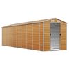 vidaXL Garden Shed Light Brown 191x725x198 cm Galvanised Steel