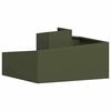 vidaXL Garden Planter Olive Green 80 x 80 x 50 cm Cold-rolled Steel