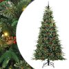 vidaXL Artificial Hinged Christmas Tree Green 240 cm PE and PVC