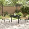 vidaXL Garden Dining Set 3 pcs Brown Poly Rattan
