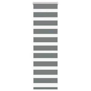 vidaXL Zebra Blind Dark Grey 40x100 cm Fabric Width 35.9 cm Polyester