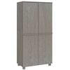 vidaXL Wardrobe | Light grey | Solid pinewood, MDF | 89x50x180 cm | Wardrobe