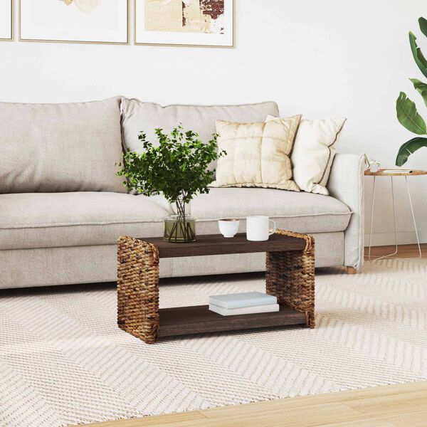 vidaXL Side Table Natural 69 x 35 x 35 cm Solid Mahogany Wood