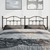 vidaXL Metal Replace Headboard Black 193 cm