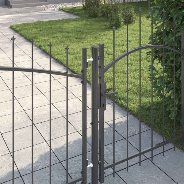 vidaXL Garden Gate Steel 2x4 m Black