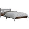 vidaXL Bed Frame Smoked Oak 80 x 200 cm Engineered Wood