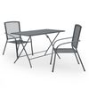 vidaXL 3 Piece Garden Dining Set Steel Anthracite