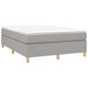 vidaXL Box Spring Bed Frame Light Grey Double Fabric (UK/IE/FI/NO only)