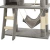 vidaXL Cat Tree with Sisal Scratching Posts 140 cm Grey