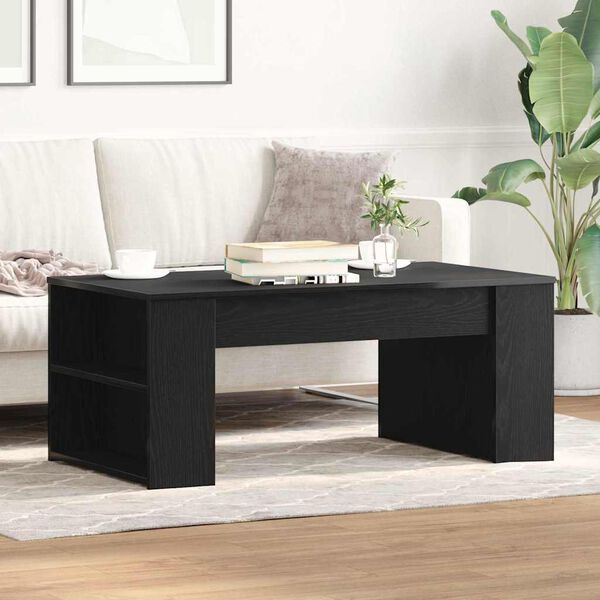 vidaXL Coffee Table Black Oak 102 x 55 x 42 cm Engineered Wood