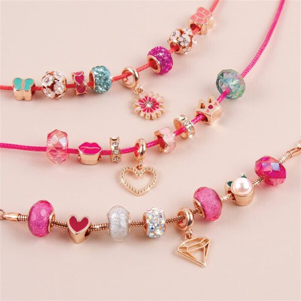 make it real 27 Piece Bracelets Making Studio Halo Charms Think Pink