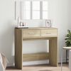 vidaXL Dressing Table with Mirror Sonoma Oak 80x39x80 cm