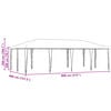 vidaXL Party Tent Anthracite 800 x 400 x 266 cm Polyethylene and Steel