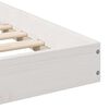 vidaXL Bed Frame White 75 x 190 cm Solid Pine Wood