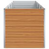 vidaXL Garden Raised Bed Light Brown 320 x 80 x 77 cm Galvanised Steel