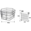 FLAMINGO Rabbit Outdoor Cage Hexagon 60x60cm