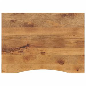 vidaXL Desk Top with Curve 100x80x2.5 cm Solid Wood Rough Mango