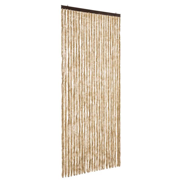 vidaXL Fly Curtain Beige 100x200 cm Chenille