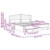 vidaXL Bed Frame with Drawer Sonoma Oak 180 x 200 cm Engineered Wood