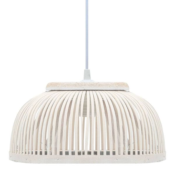 vidaXL Pendant Lamp Bamboo 40 W 34x14.5 cm Semicircle E27
